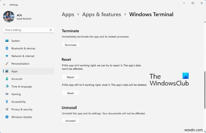 Windows ไม่พบ wt.exe; Windows Terminal ไม่เปิดขึ้น 