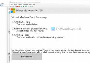 แก้ไขข้อผิดพลาดในการโหลดระบบปฏิบัติการใน Hyper-V 