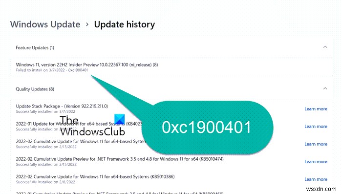 แก้ไขข้อผิดพลาด Windows Update 0xc1900401 