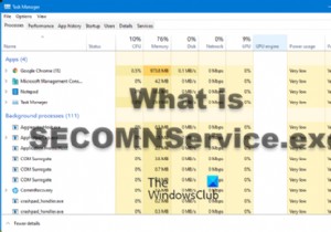 SECOMNService.exe คืออะไร ฉันสามารถปิดการใช้งานได้หรือไม่ 