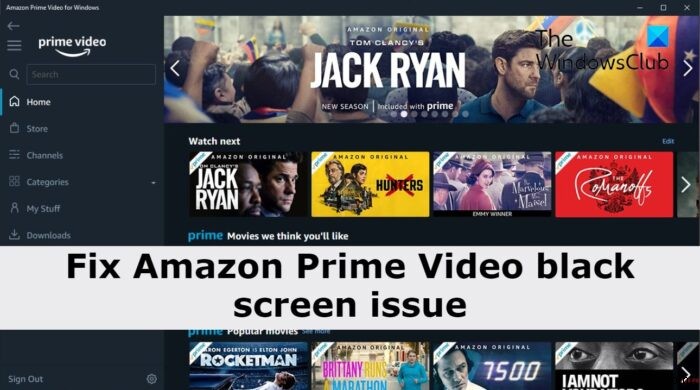 แก้ไขปัญหา Amazon Prime Video Black Screen บนพีซี 