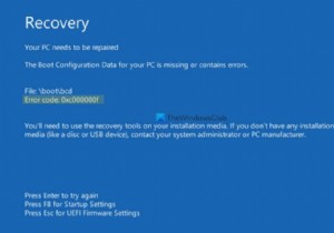 วิธีแก้ไขรหัสข้อผิดพลาด 0xc00000f บน Windows 11/10 