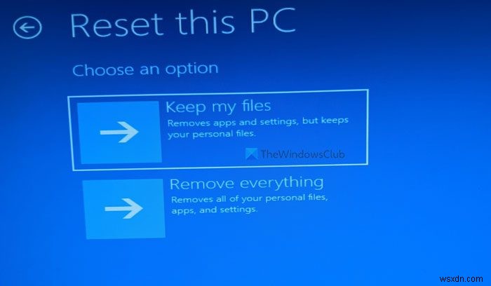 รีเซ็ต Windows 11 โดยใช้ตัวเลือกการเริ่มต้นขั้นสูงเมื่อพีซีไม่สามารถบู๊ตได้