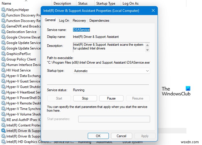 Intel Driver และ Support Assistant ไม่ทำงานบน Windows 11/10 