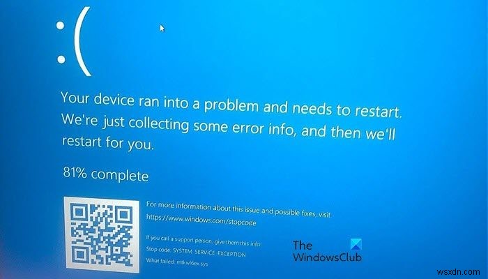 แก้ไข mtkwl6ex.sys Blue Screen บน Windows 11/10 