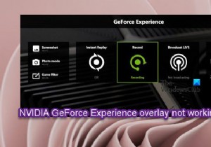 แก้ไขการซ้อนทับ NVIDIA GeForce Experience ไม่ทำงานบน Windows PC 