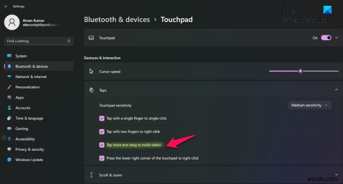 วิธีเปิดใช้งาน Two Finger Tap สำหรับคลิกขวาใน Windows 11/10 