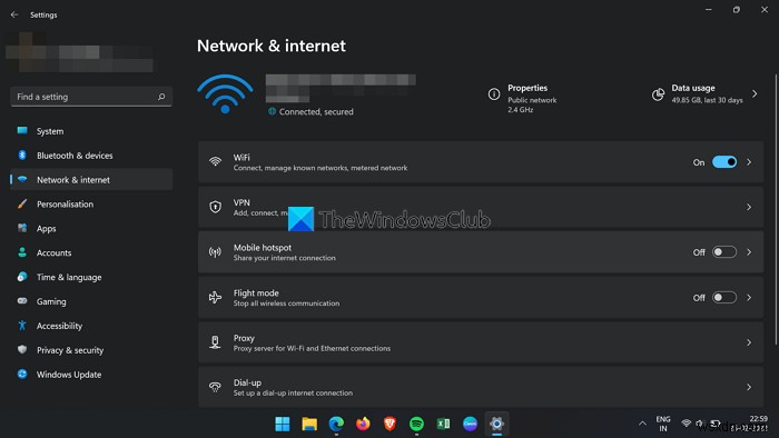 Windows แสดงไอคอนอีเทอร์เน็ตแทน WiFi 