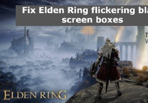 แก้ไขกล่องหน้าจอสีดำริบหรี่ของ Elden Ring 