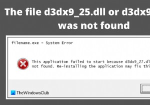 ไม่พบไฟล์ d3dx9_25.dll หรือ d3dx9_27.dll 