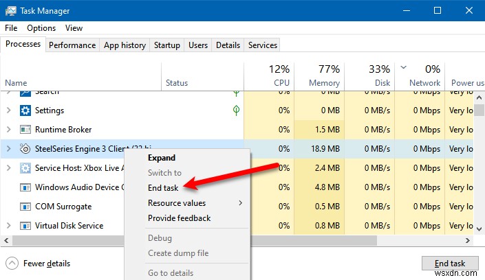 แก้ไข SteelSeries GG (Engine) ไม่ทำงานบน Windows PC 