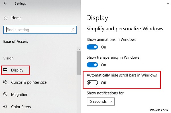 วิธีทำให้ Scrollbars มองเห็นได้เสมอใน Windows 11/10 