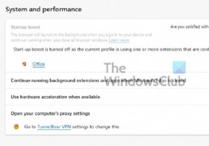 Microsoft Edge Startup Boost เป็นสีเทาหรือปิดอยู่ 