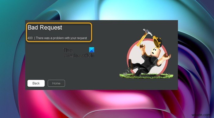 แก้ไข Roblox Bad Request Error Code 400 บน Windows PC 