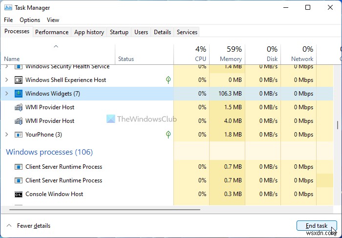 ไม่สามารถเพิ่มหรือลบวิดเจ็ตใน Windows 11 