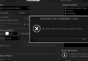 แก้ไข Corsair Utility Engine ไม่พบอุปกรณ์ที่ตรวจพบข้อผิดพลาดใน Windows 11/10 