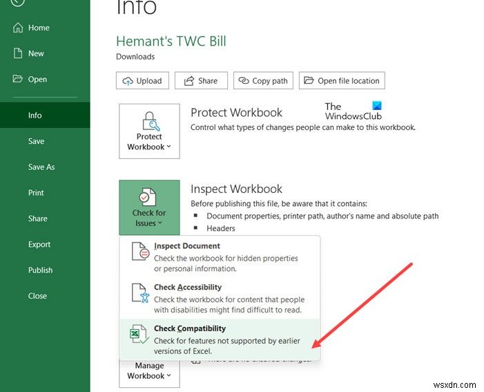 วิธีลบโหมดความเข้ากันได้ใน Excel 