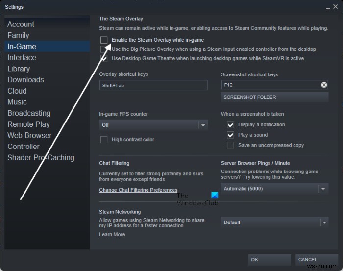 วิธีเปิดหรือปิดการใช้งาน Steam Overlay บน Windows PC 