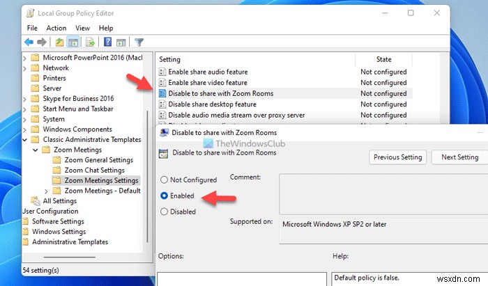 วิธีเปิดหรือปิดใช้งาน Share to Zoom Rooms บน Windows 11/10 