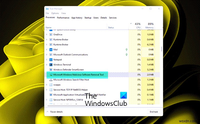 แก้ไขการใช้งาน MRT.exe High Disk &CPU บน Windows 11/10 