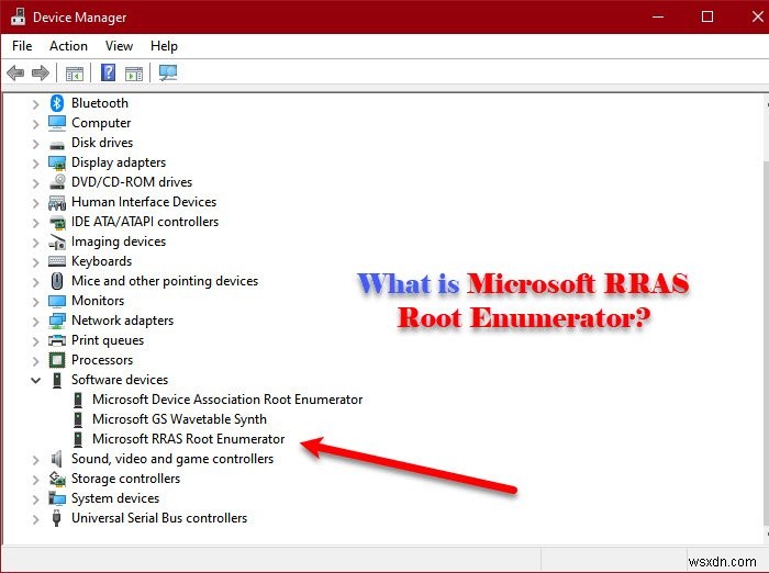 Microsoft RRAS Root Enumerator คืออะไรและฉันสามารถปิดการใช้งานได้หรือไม่ 