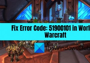 แก้ไขรหัสข้อผิดพลาด 51900101 ใน World of Warcraft 