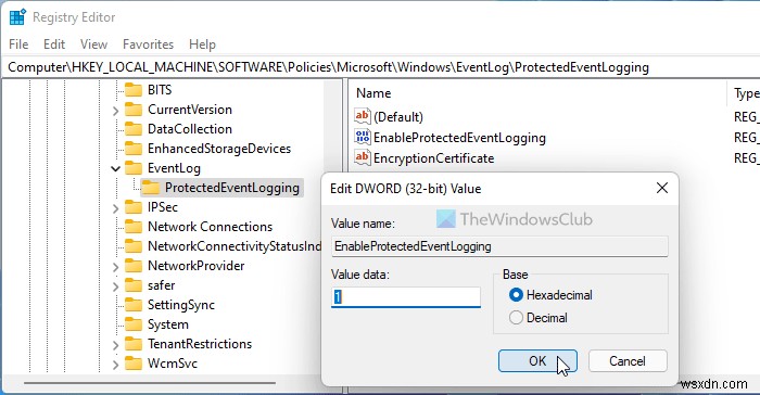 วิธีเปิดหรือปิดใช้งาน Protected Event Logging ใน Windows 11/10 