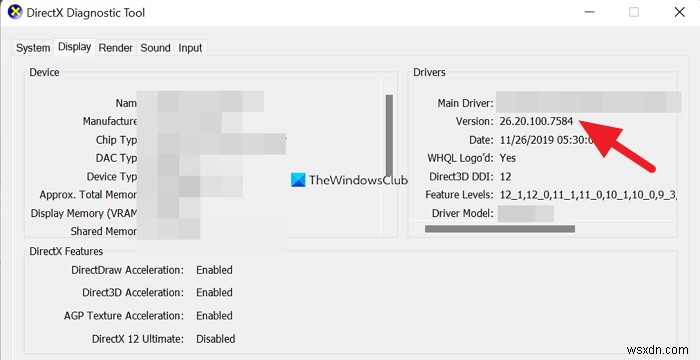 การตั้งค่า Radeon และเวอร์ชันไดรเวอร์ไม่ตรงกัน 