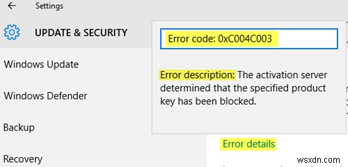 แก้ไขข้อผิดพลาดการเปิดใช้งาน Windows ใน Windows 11/10:รายการรหัสข้อผิดพลาดและการแก้ไข 