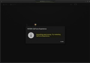 NVIDIA GeForce Experience เกิดข้อผิดพลาดบางอย่างใน Windows 11/10 