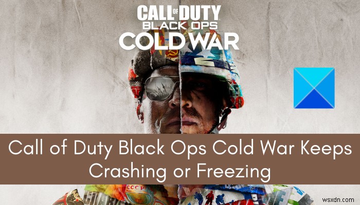 Call of Duty Black Ops Cold War หยุดทำงานหรือค้างบนพีซี 