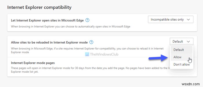 วิธีการเพิ่มหรือลบปุ่มโหมด Internet Explorer บนแถบเครื่องมือ Edge