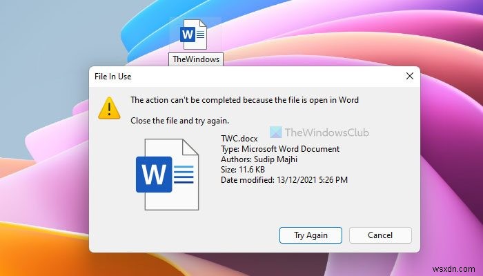 ไม่สามารถเปลี่ยนชื่อไฟล์ใน Windows 11/10 