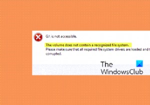 โวลุ่มไม่มีข้อความระบบไฟล์ที่รู้จักใน Windows 11/10 