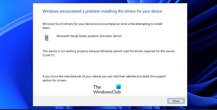 แก้ไข Microsoft Visual Studio Location Simulator Sensor ไม่ทำงาน 