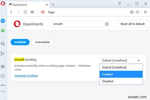 เปิดหรือปิด Smooth Scrolling ใน Windows, Chrome, Edge, Firefox หรือ Opera 