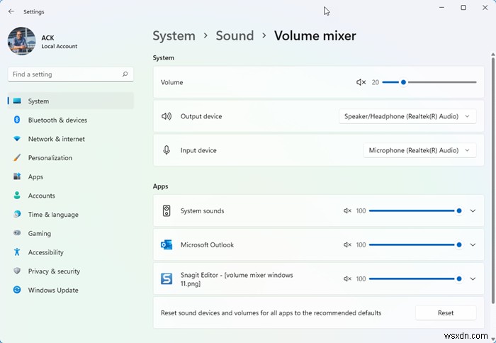 วิธีคืนค่า Volume Mixer เก่าใน Windows 11 