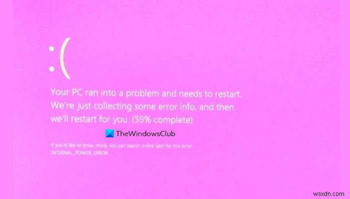 แก้ไขข้อผิดพลาดหน้าจอสีชมพูมรณะใน Windows 11/10