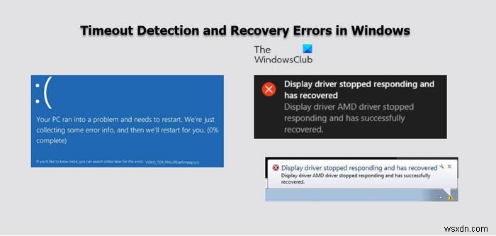 แก้ไขข้อผิดพลาดการตรวจหาและกู้คืนไดรเวอร์ AMD หมดเวลาบนคอมพิวเตอร์ Windows 