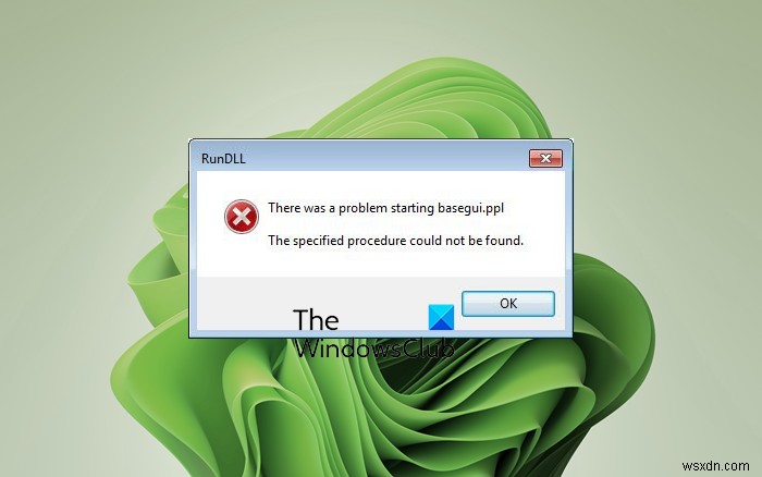 ไม่พบขั้นตอนที่ระบุข้อผิดพลาดใน Windows 11/10 
