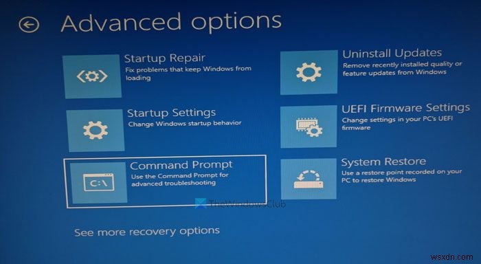 วิธีซ่อมแซม EFI bootloader ใน Windows 11/10 