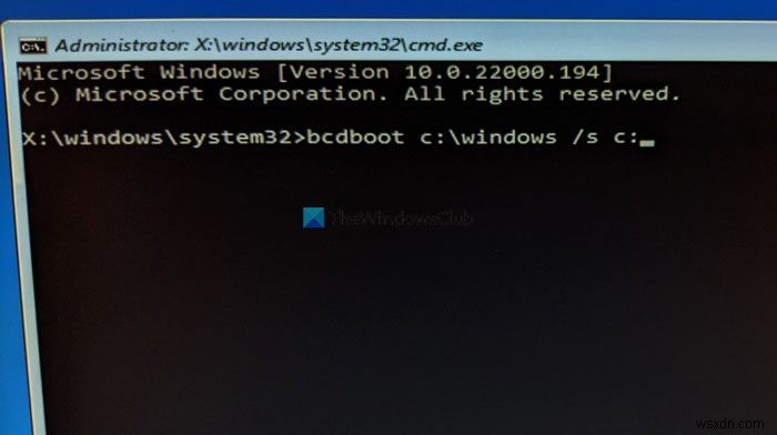วิธีซ่อมแซม EFI bootloader ใน Windows 11/10 