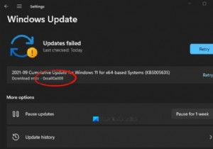 แก้ไขข้อผิดพลาด Windows Update 0xCA00A009 บน Windows 11 