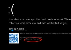แก้ไขข้อผิดพลาด INVALID DATA ACCESS TRAP บน Windows 11 