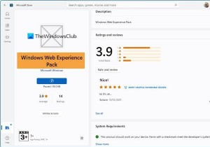 Windows Web Experience Pack ใน Microsoft Store คืออะไร 