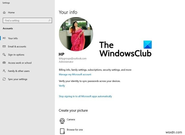 แก้ไขรูปโปรไฟล์ไม่แสดงในการตั้งค่า Windows 