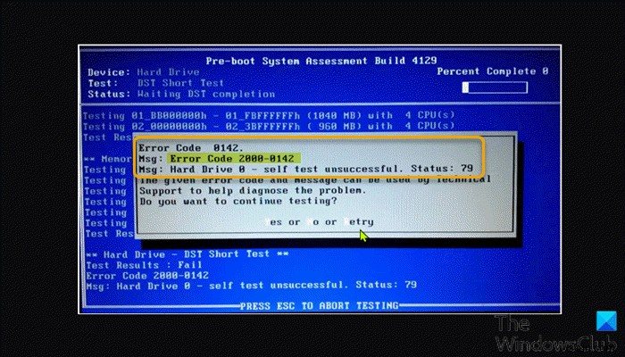 แก้ไขรหัสข้อผิดพลาดฮาร์ดไดรฟ์ 2000-0142 บนคอมพิวเตอร์ Windows 