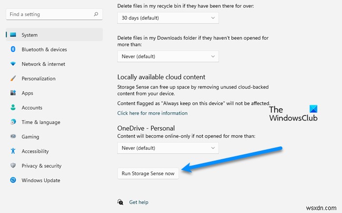 วิธีใช้ Storage Sense ใน Windows 11 เพื่อเพิ่มพื้นที่ว่างในดิสก์ 