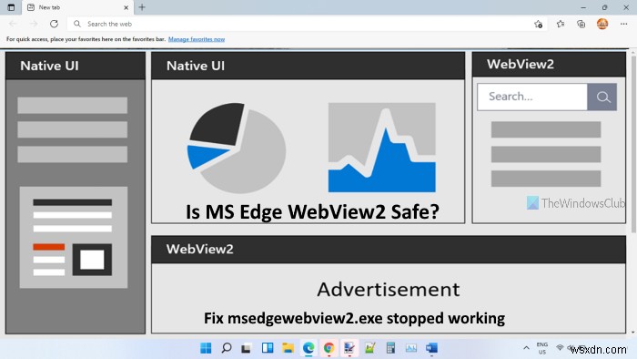 MS EDGE WEBVIEW2.EXE ปลอดภัยหรือไม่ แก้ไข msedgewebview2.exe หยุดทำงาน 