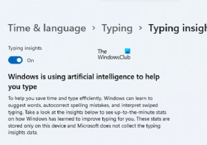 วิธีเปิดหรือปิด Typing Insights ใน Windows 11 